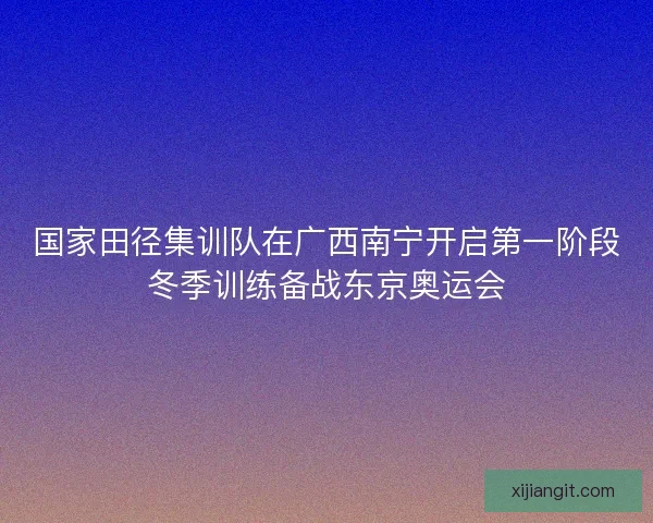 国家田径集训队在广西南宁开启第一阶段冬季训练备战东京奥运会